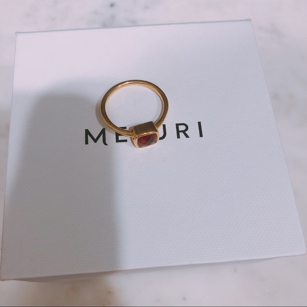 Garnet Stacking Ring - Picture 2 of 2